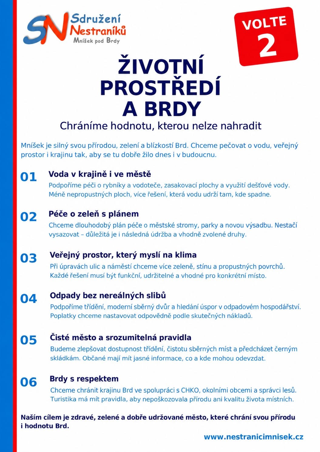Program - životní prostředí